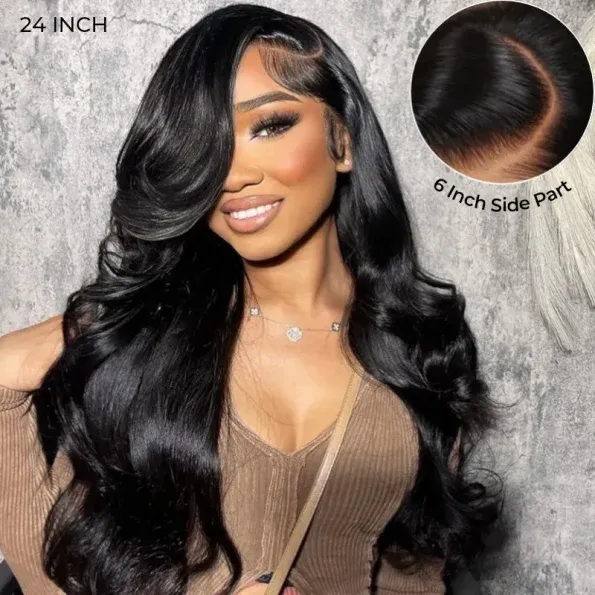 Body Wave 13×6 Full Frontal HD Lace Pull Go Glueless Human Hair Wig Pre Everything