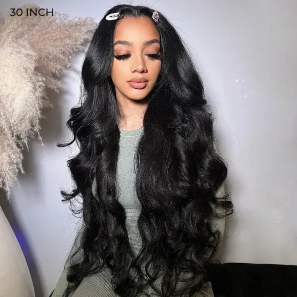 Body Wave 13×6 Full Frontal HD Lace Pull Go Glueless Human Hair Wig Pre Everything