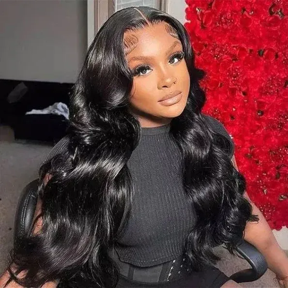 Body Wave 13×6 Full Frontal HD Lace Pull Go Glueless Human Hair Wig Pre Everything