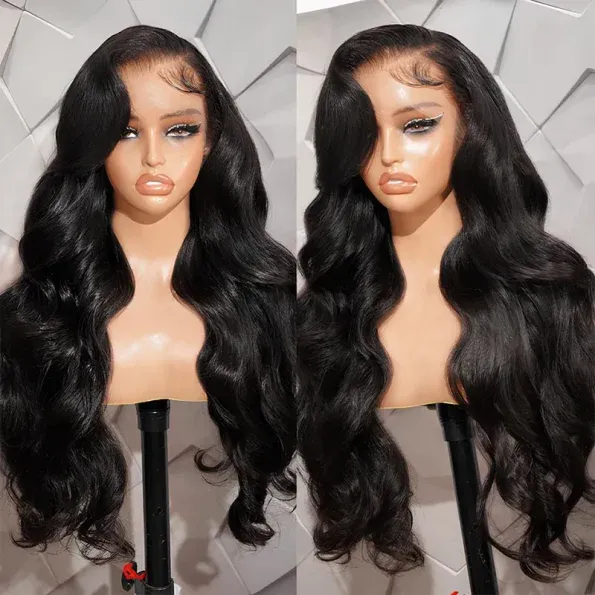 Body Wave 13×6 Full Frontal HD Lace Pull Go Glueless Human Hair Wig Pre Everything