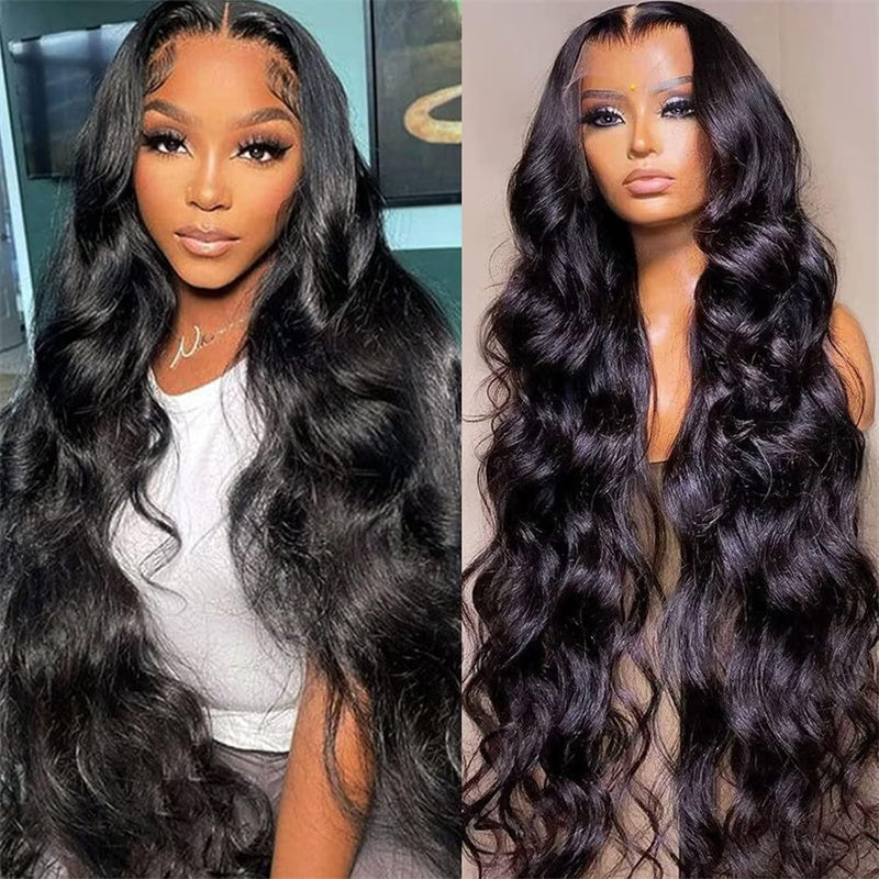 Onime 13x6 Body Wave HD Lace Front Wigs Human Hair for Women 13x4 Lace Front Human Hair Wig with Baby Hair Natural Black