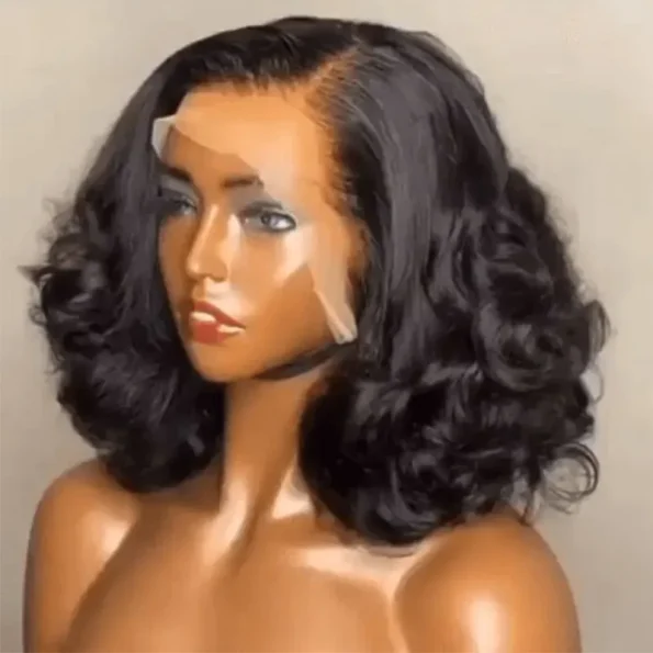 Glueless Short Bouncy Loose Wave Wig 6×5 13×4 Glueless HD Lace Front Wig Pre Plucked & Bleached