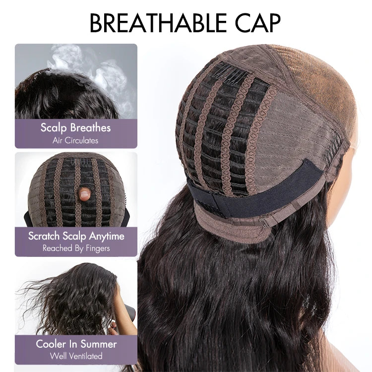 Onimehair™Coily Curly 5x5 Closure HD Lace Glueless Pre-Cut Wig with Breathable Cap