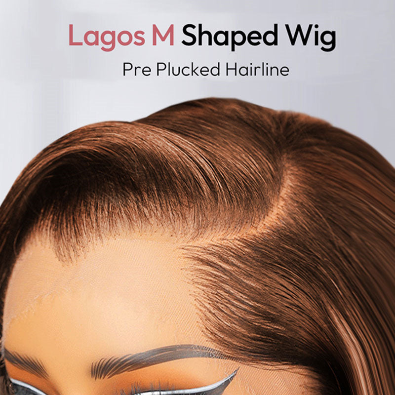 Onime M Hairline  #4 Dark Brown Body Wave 13x6 HD Full Lace Front Wigs Lagos Hairline Wigs