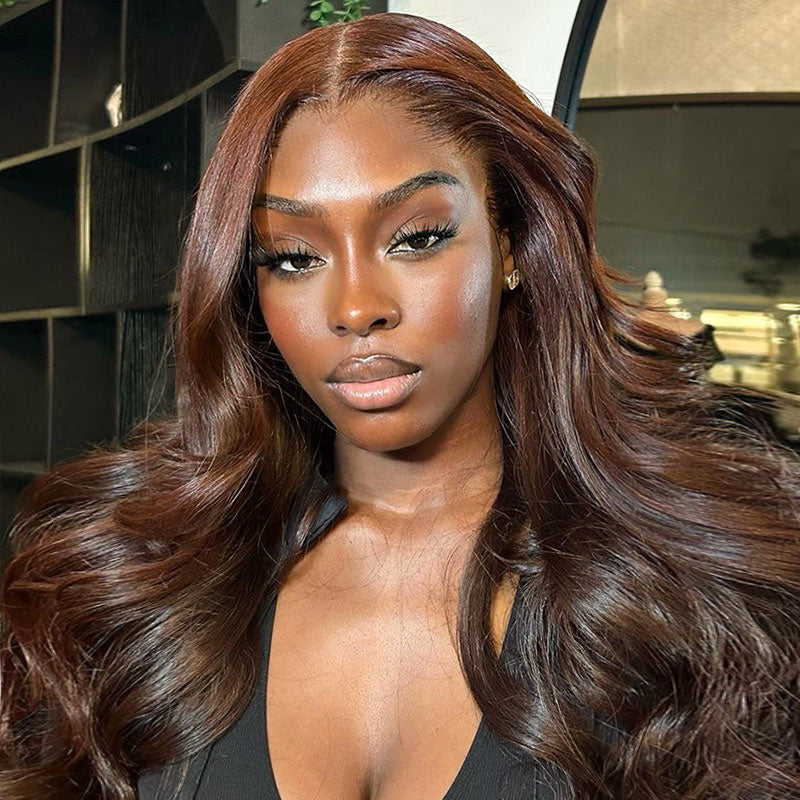 Onime M Hairline  #4 Dark Brown Body Wave 13x6 HD Full Lace Front Wigs Lagos Hairline Wigs