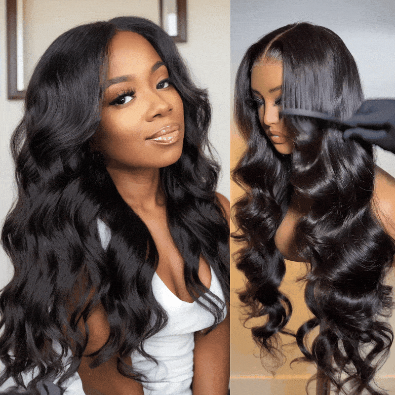 Onimehair™ Pre Everything Body Wave 7x5 Glueless Lace Closure / 13x6 Lace Front Wigs HD Transparent Lace Human Hair Beginner friendly Flash Sale