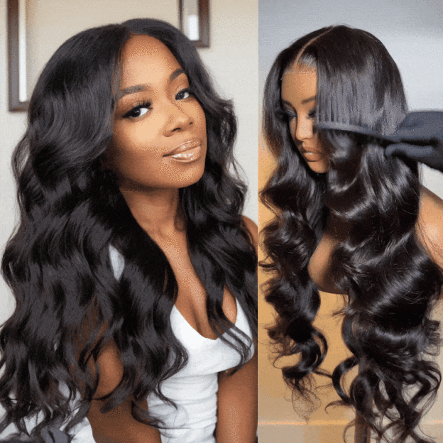 Onimehair™ Pre Everything Body Wave 7x5 Glueless Lace Closure / 13x6 Lace Front Wigs HD Transparent Lace Human Hair Beginner friendly Flash Sale