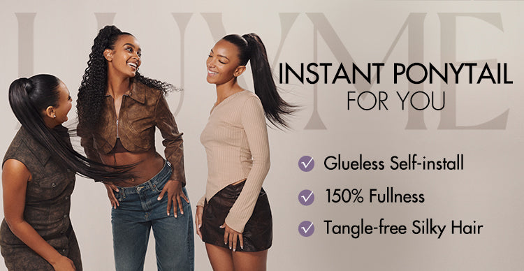 Natural Black Sleek Long Straight Wrap Around Ponytail Hair Extension Virgin Hair
