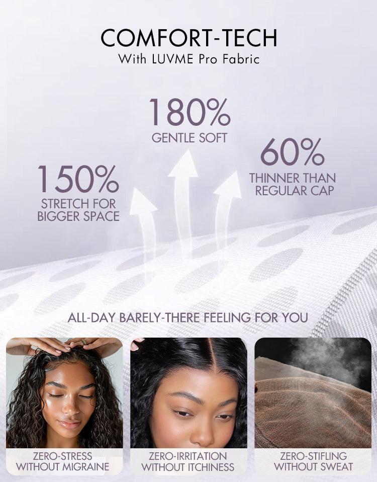 AiryFit&trade; Scalp Care Wigs | Effortless Water Wave Snugfit Glueless 5x5 Closure Pre-Cut Lace Curly Wig