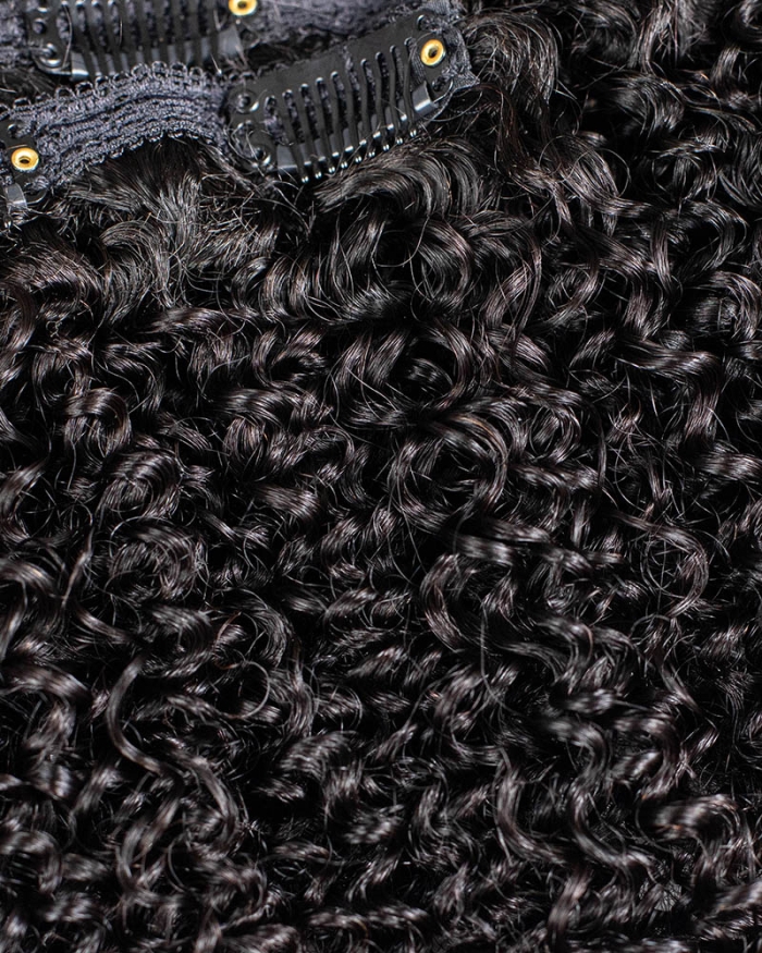 Onimehair™Kinky Curly Clip-In Extensions  –  100% Authentic Human Hair