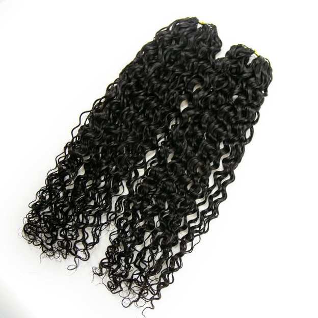 Lightweight-Spanish-Curly-Crochet-Human-Hair-Extension - Onime Hair