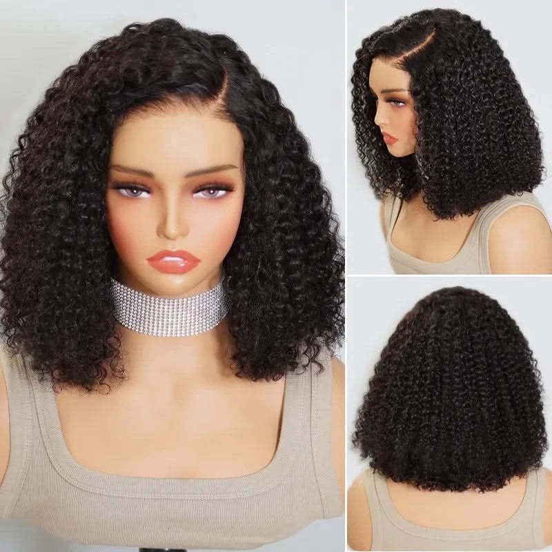 Wear Go Short Curly Wig Upgrade 5×5 Pre Cut Lace Bob Glueless Wig Beginner Friendly - Onime Hair