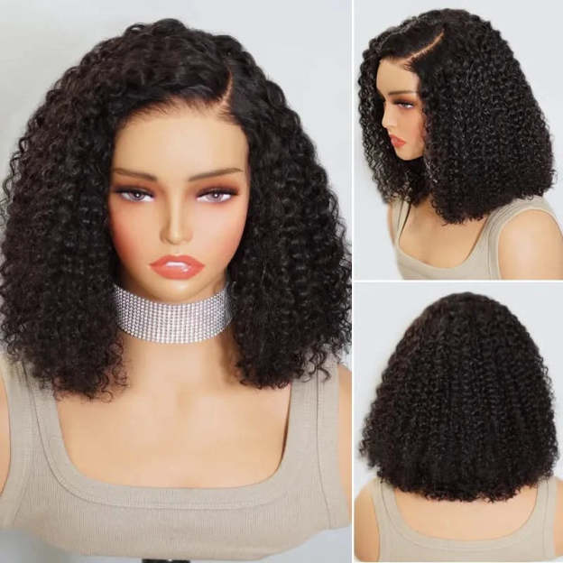 Wear Go Short Curly Wig Upgrade 5×5 Pre Cut Lace Bob Glueless Wig Beginner Friendly - Onime Hair