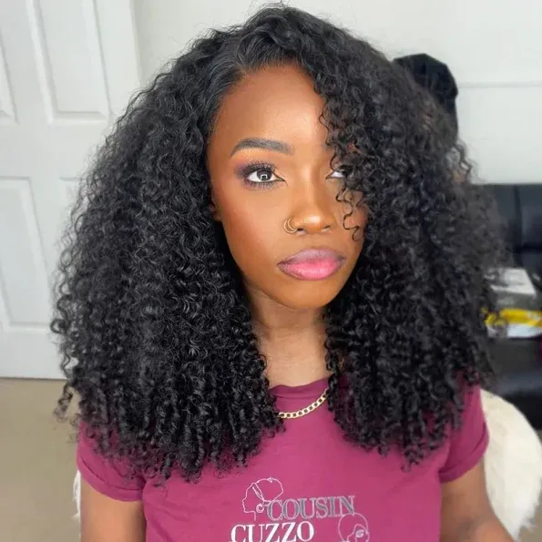 Side Part Curly Wig 9×6 PartingMax Lace Human Hair Glueless Wig Pre Plucked M-Cap 200% Density
