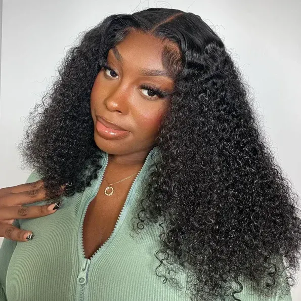 Side Part Curly Wig 9×6 PartingMax Lace Human Hair Glueless Wig Pre Plucked M-Cap 200% Density