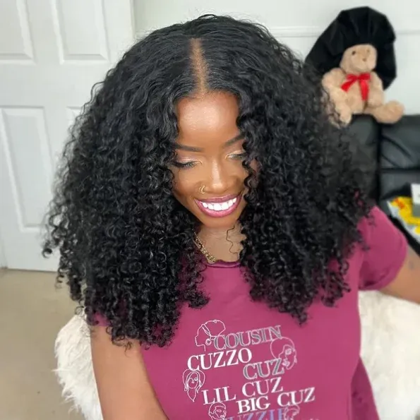 Side Part Curly Wig 9×6 PartingMax Lace Human Hair Glueless Wig Pre Plucked M-Cap 200% Density