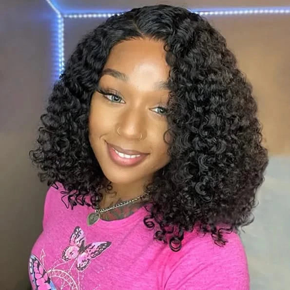 Wear Go Short Curly Wig Upgrade 5×5 Pre Cut Lace Bob Glueless Wig Beginner Friendly - Onime Hair
