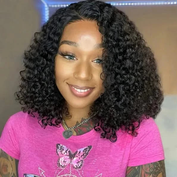 Wear Go Short Curly Wig Upgrade 5×5 Pre Cut Lace Bob Glueless Wig Beginner Friendly - Onime Hair