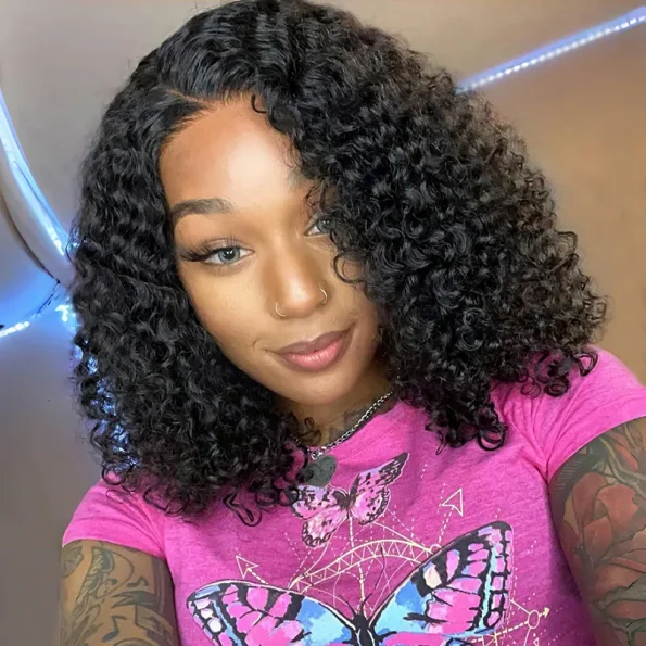 Wear Go Short Curly Wig Upgrade 6×5 Pre Cut Lace Bob Glueless Wig Beginner Friendly