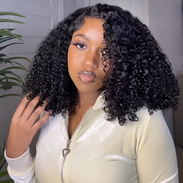Side Part Curly Wig 9×6 PartingMax Lace Human Hair Glueless Wig Pre Plucked M-Cap 200% Density