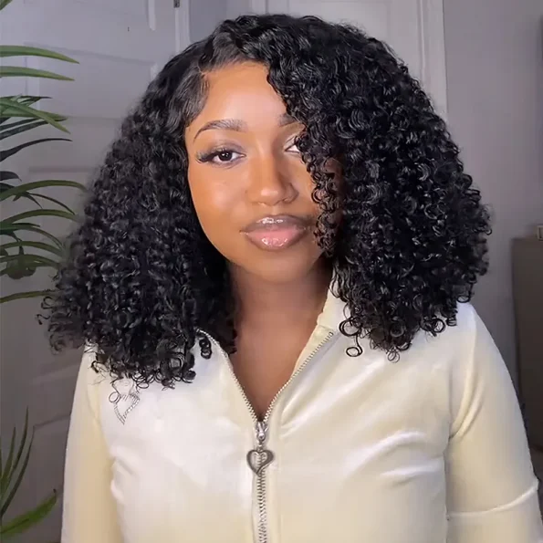 Side Part Curly Wig 9×6 PartingMax Lace Human Hair Glueless Wig Pre Plucked M-Cap 200% Density