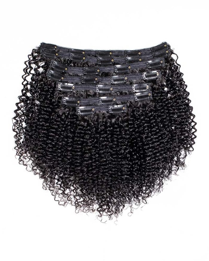 Onimehair™Kinky Curly Clip-In Extensions  –  100% Authentic Human Hair