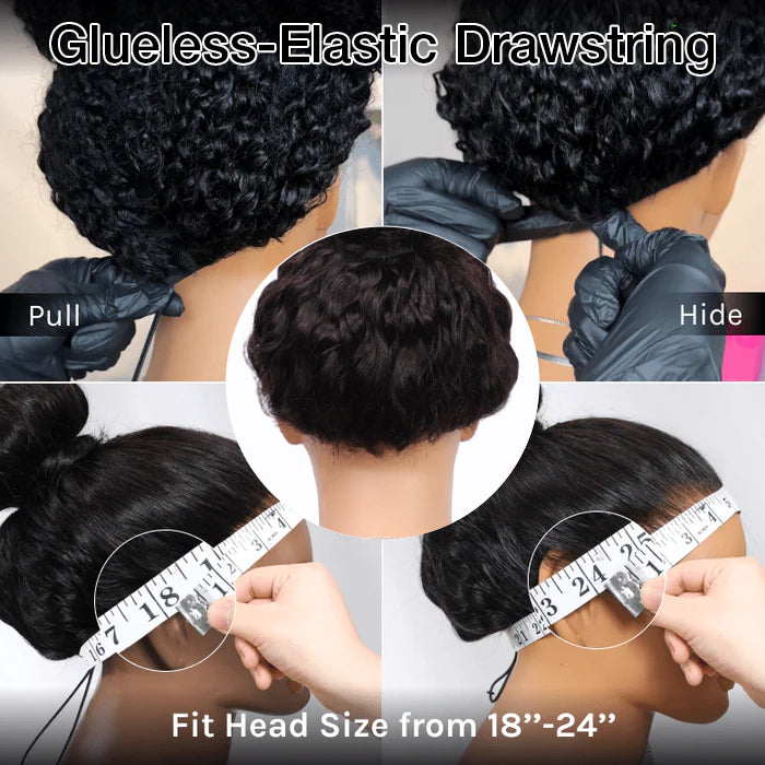 Straight 13x4 HD human hair wig with cherry lace front, boho braided style, by onimehair, showcasing natural hair texture and lace detail