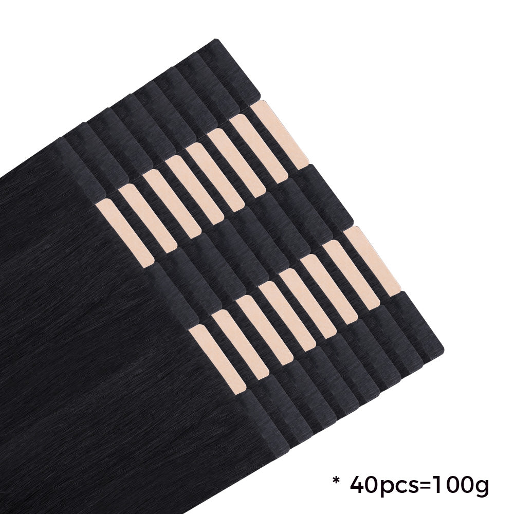 Lashey Seamless Tape in Hair Extensions Silky Straight #1 Jet Black Virgin Human Hair