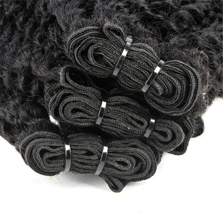 Brazilian Virgin Human Hair Deep Curly Bundles Remy Weft Extensions