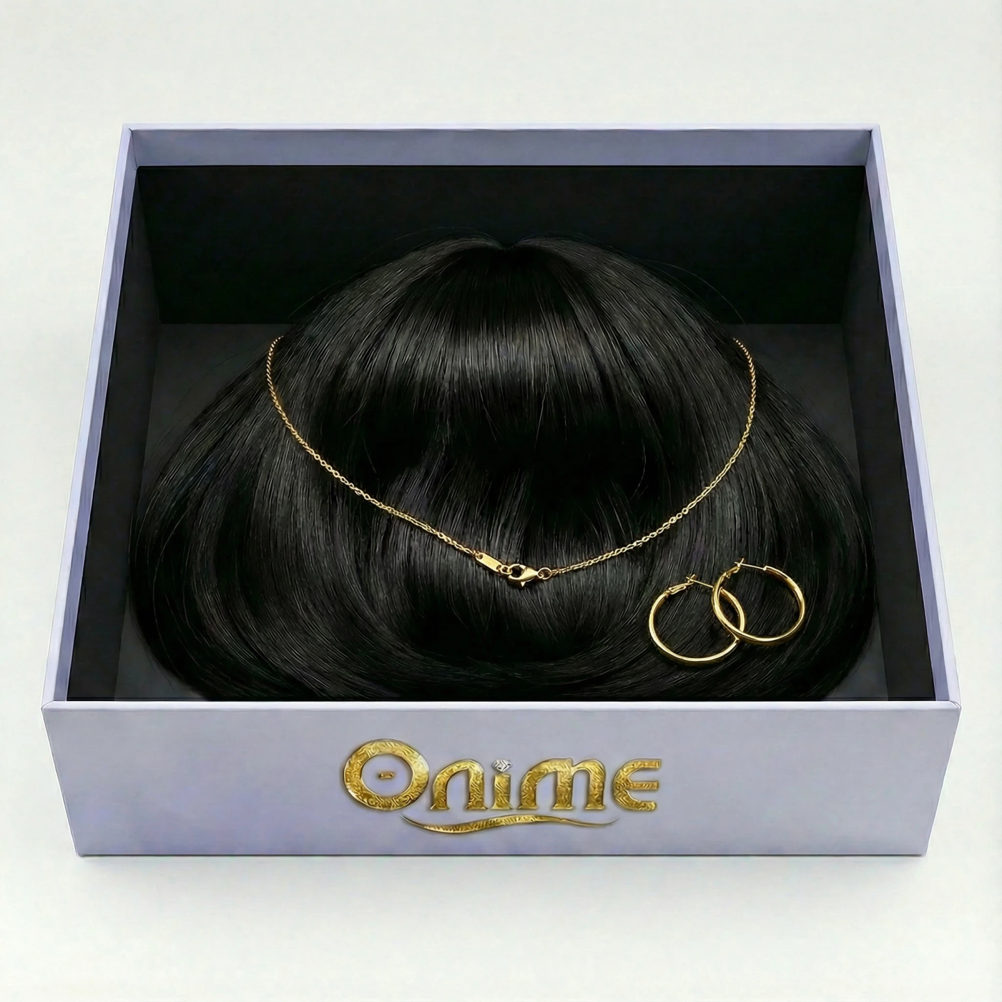 New Year Only | Put On and Go Realistic Glueless Yaki Straight Bob with Bangs Minimalist Lace Wig 100% Human Hair - Onime Hair