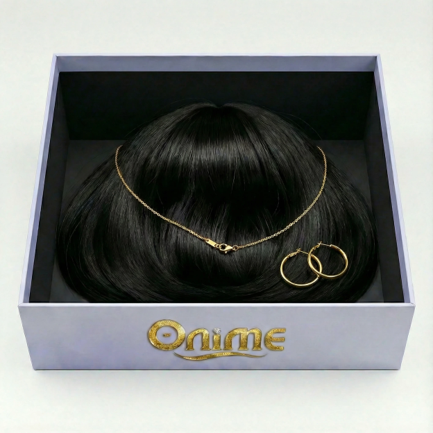 New Year Only | Put On and Go Realistic Glueless Yaki Straight Bob with Bangs Minimalist Lace Wig 100% Human Hair - Onime Hair