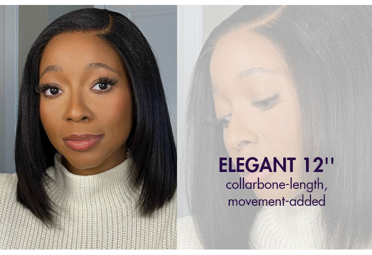 Layered Cut Yaki Straight Left C Part Glueless Minimalist HD Lace Bob Wig Ready to Go