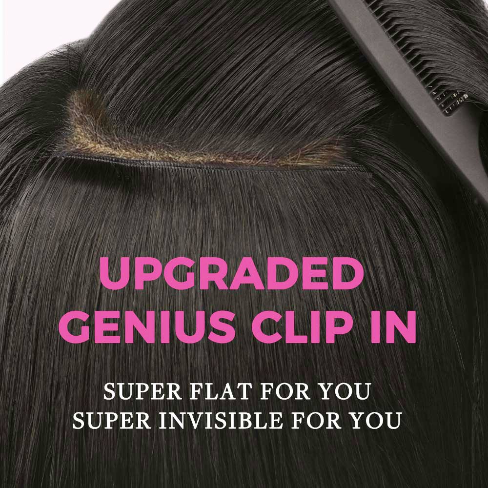 Onime Genius Seamless Clip in Hair Extensions Body Wave Real Human Hair