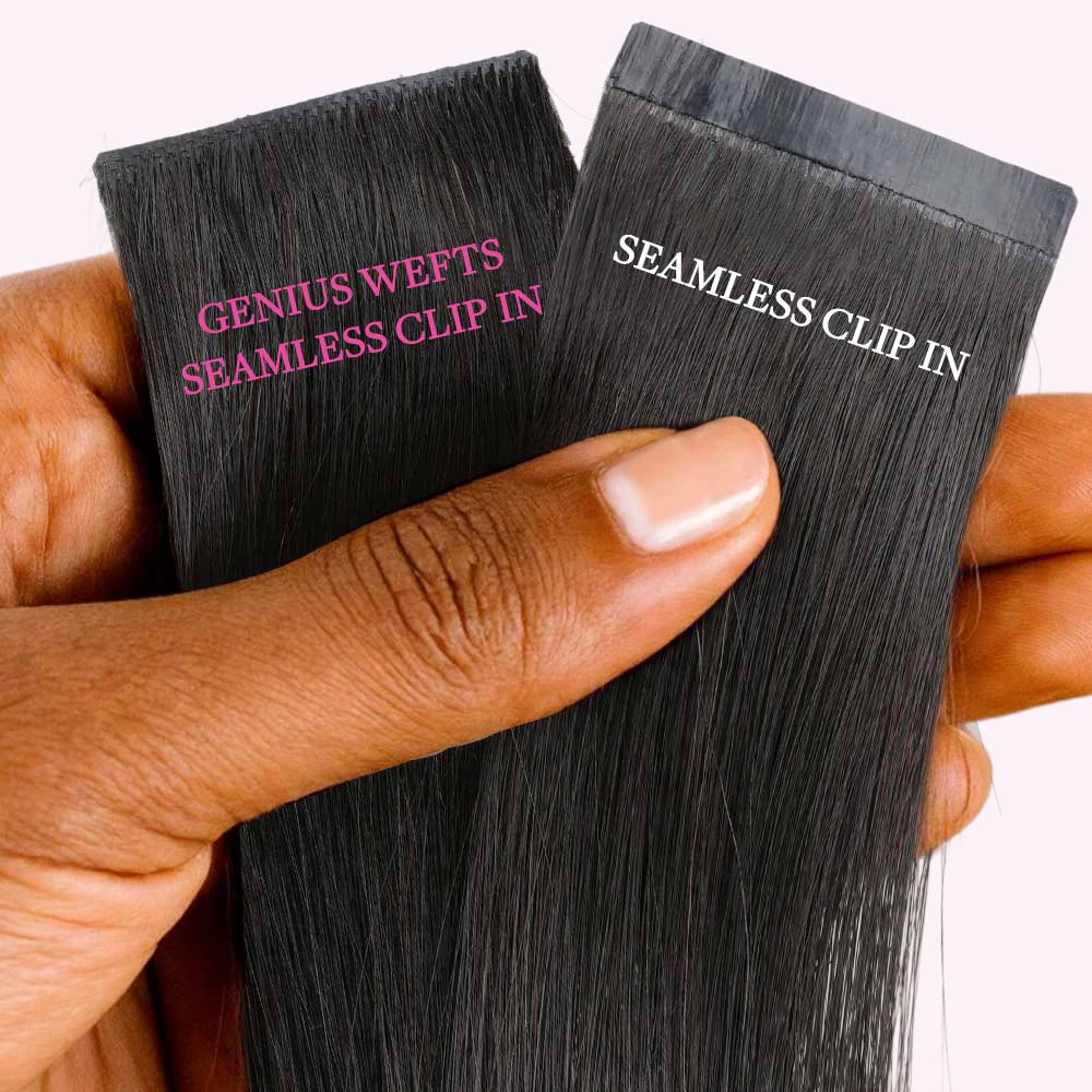 Onime Genius Seamless Clip in Hair Extensions Body Wave Real Human Hair