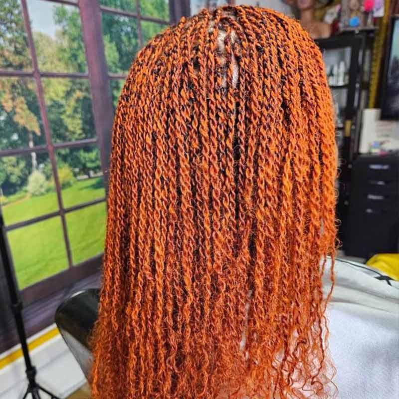 Onimehair™ Ginger Orange Afro kinky Bulk Hair Extensions For Braiding Dreadlock Human Hair - Onime Hair