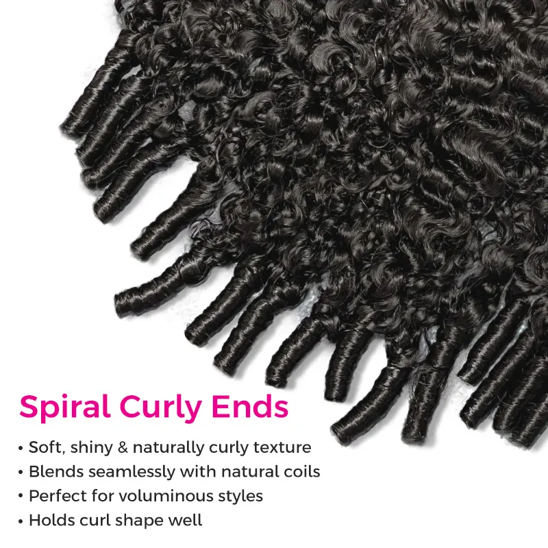 Burmese Curly 6×5 HD Lace Glueless Human Hair Wig Flexi-Fit Drawstring Finger Spiral Curl Ends