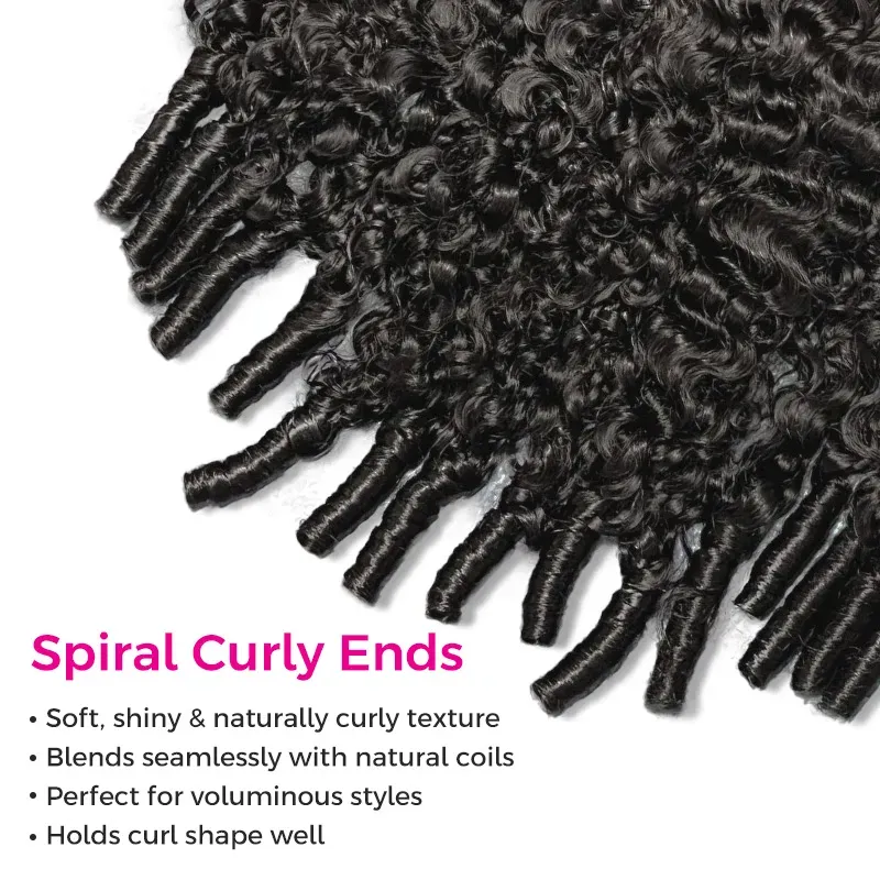 Burmese Curly 6×5 HD Lace Glueless Human Hair Wig Flexi-Fit Drawstring Finger Spiral Curl Ends