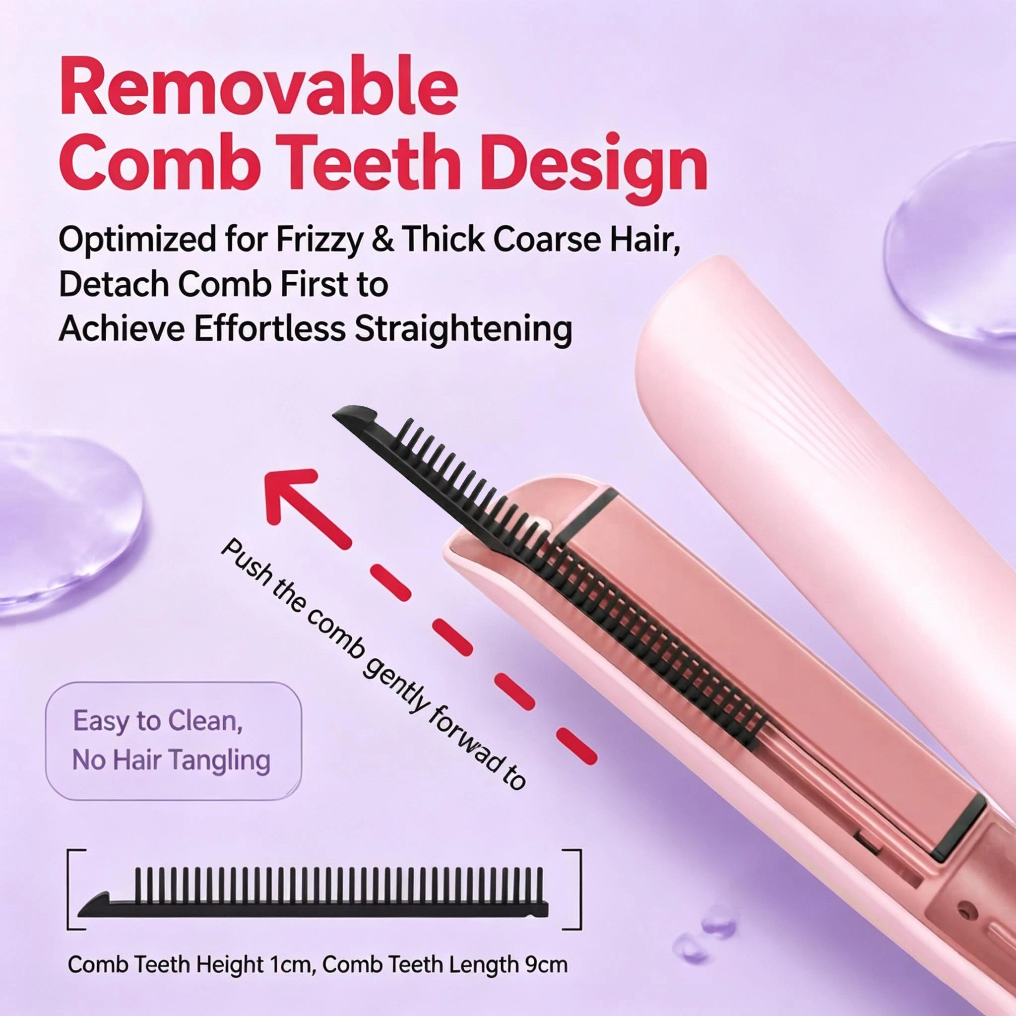 Steam Flat Iron - 2 in 1 Straightener & Curler with Negative Ions
