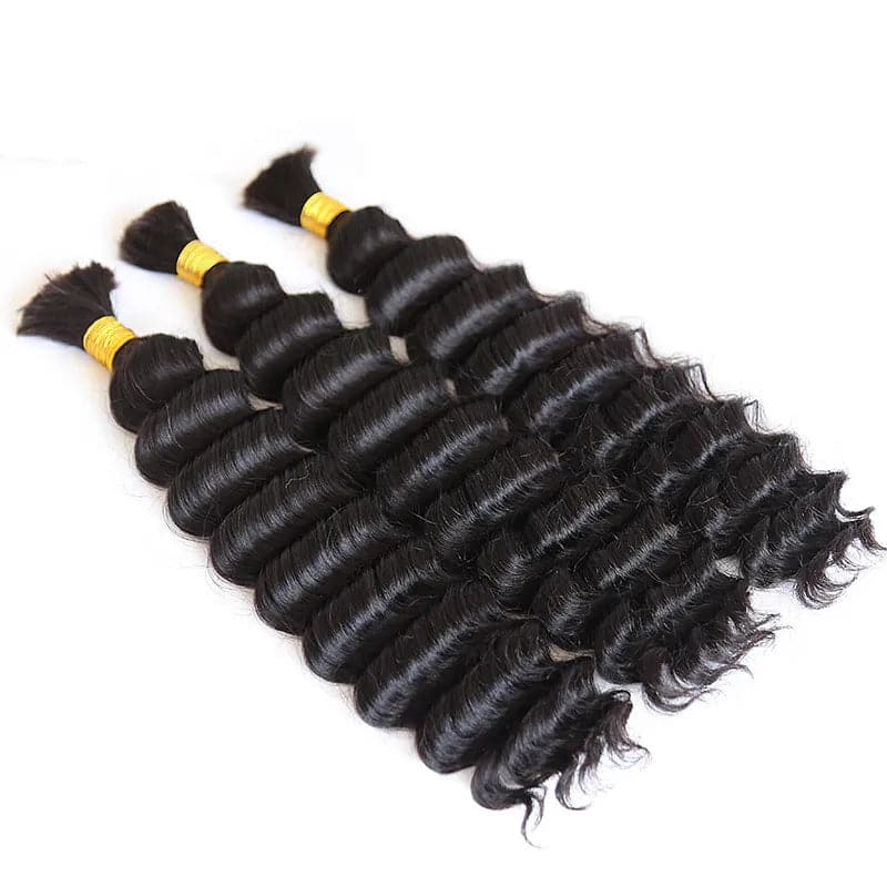 Double Drawn Burmese Deep Wave Human Braiding Hair - Onime Hair