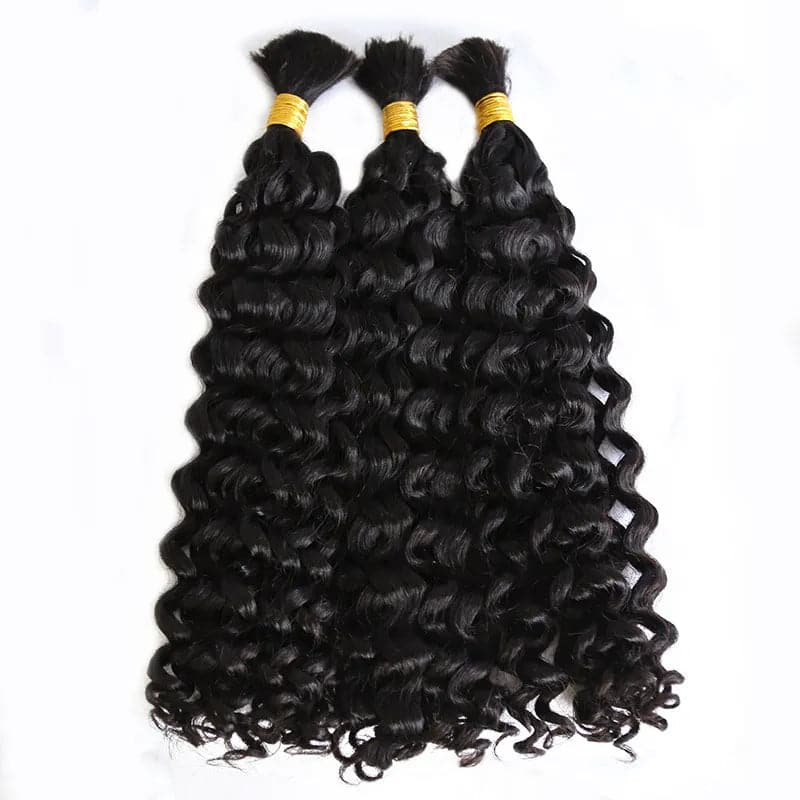 Double Drawn Burmese Water Wave Human Braiding Hair - Onime Hair