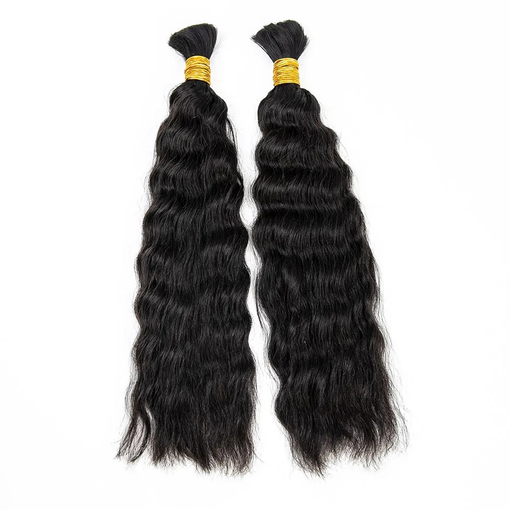 Onime Half Half Braids Half Sew-In Combo Deal Wet and Wavy Natural Color