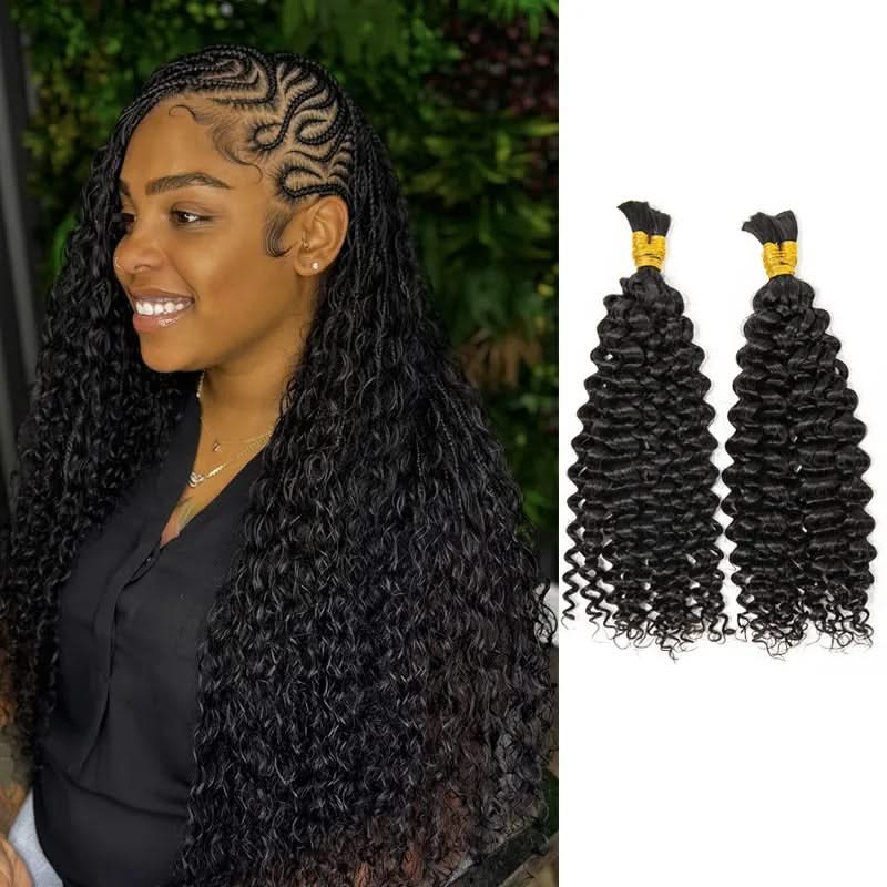 Double Drawn Burmese Water Wave Human Braiding Hair - Onime Hair