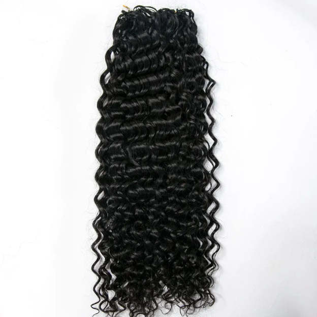 Pre-separated 12A water wave crochet hair extensions by Onime Hair, made from 100% human hair with soft, natural texture.