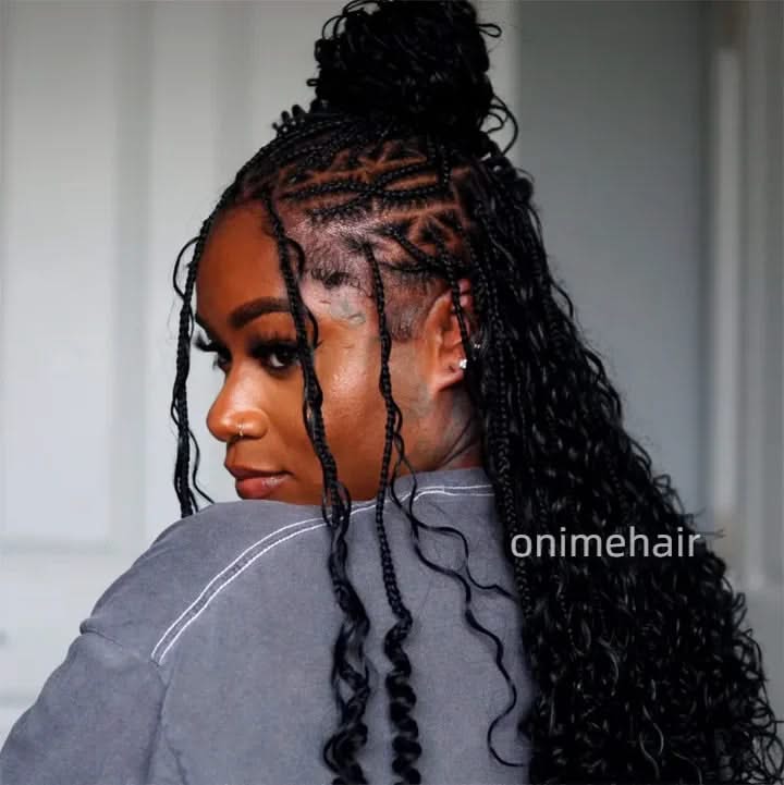 Double Drawn Burmese Deep Wave Human Braiding Hair - Onime Hair