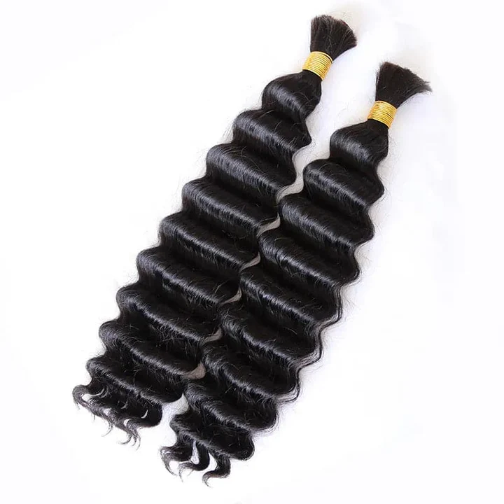Double Drawn Burmese Deep Wave Human Braiding Hair - Onime Hair