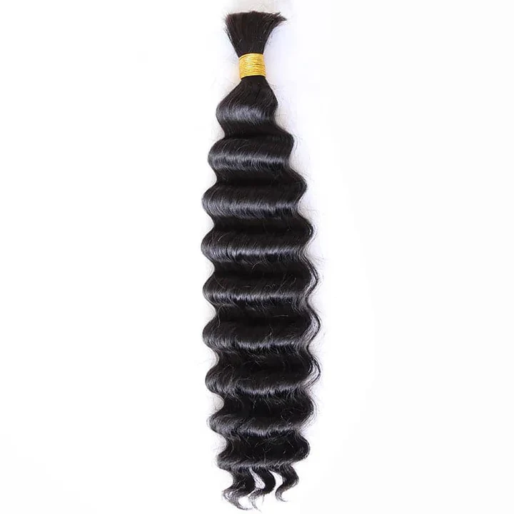 Double Drawn Burmese Deep Wave Human Braiding Hair - Onime Hair