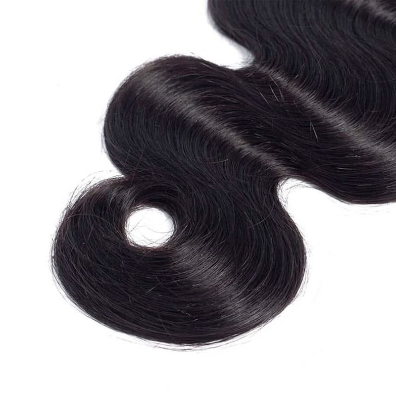 Body wave bundles of 10A grade 100% human virgin hair extensions from ONIMEHAIR in a rich, natural color.