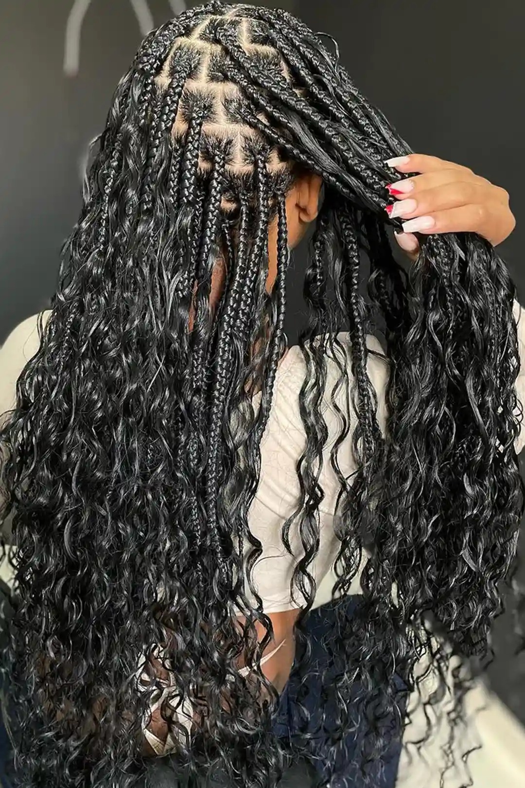 Onimehair Deep Wave Bulk Human Hair For Braiding Natural Black BU03