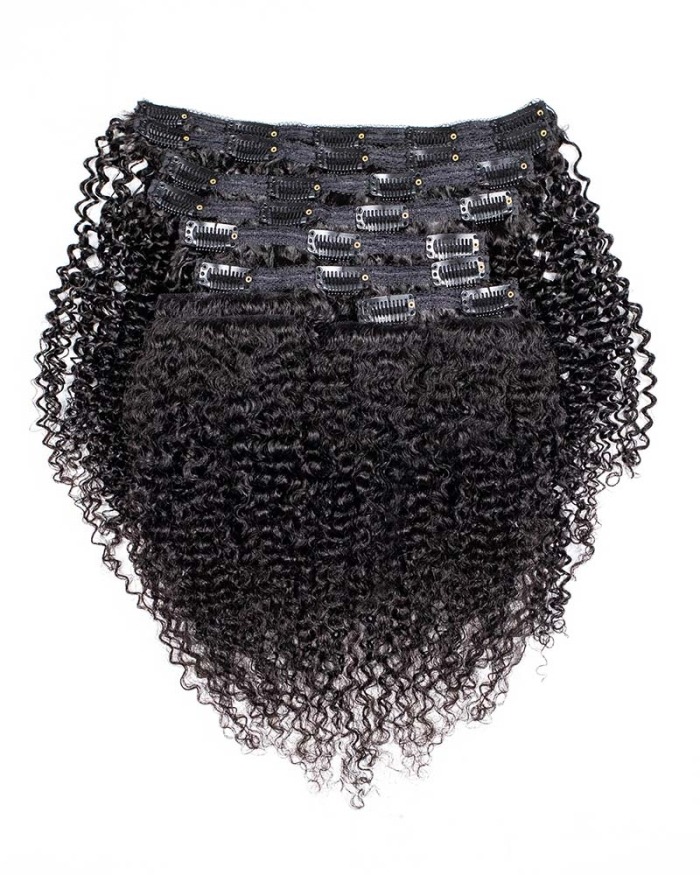Onimehair™Kinky Curly Clip-In Extensions  –  100% Authentic Human Hair