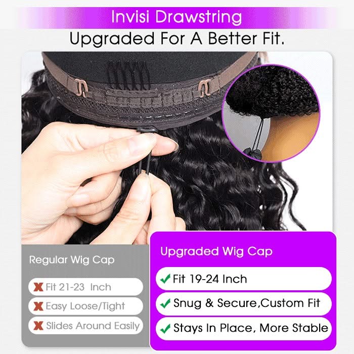 Knotless Boho Curls Braided Bob Wig Flexi Fit Invisi Drawstring HD Lace Cap - Onime Hair